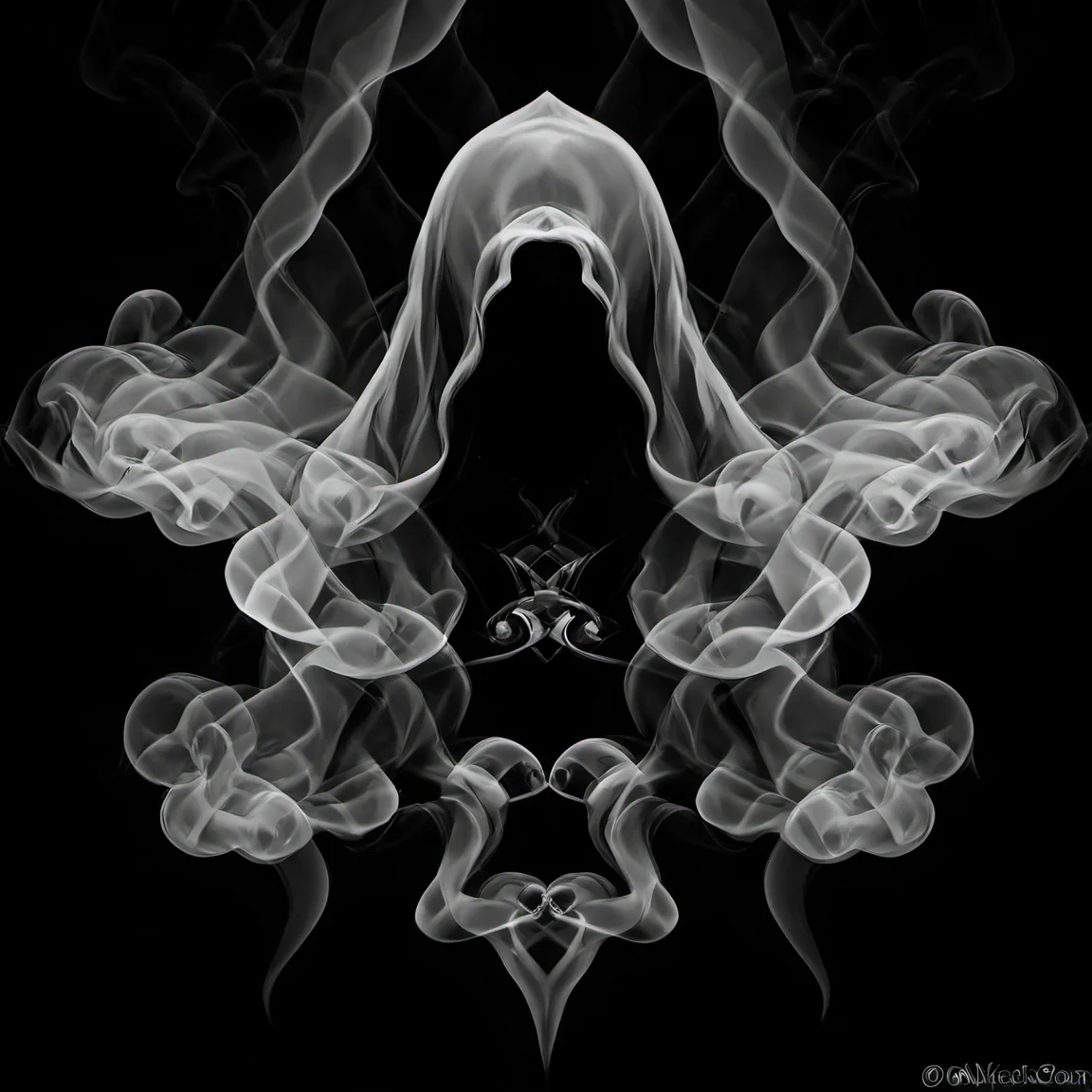 smokeart, assassin, black background, smoke, simple background <lora:Smoke_Art:1>