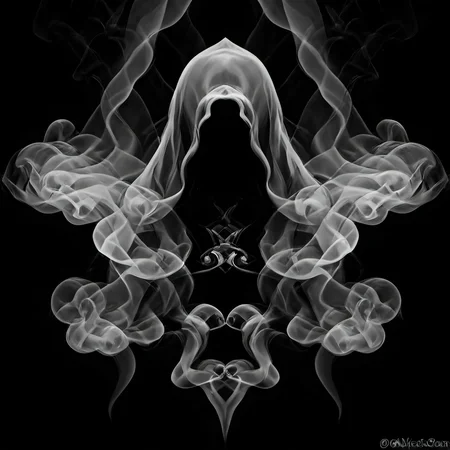 smokeart, assassin, black background, smoke, simple background <lora:Smoke_Art:1>