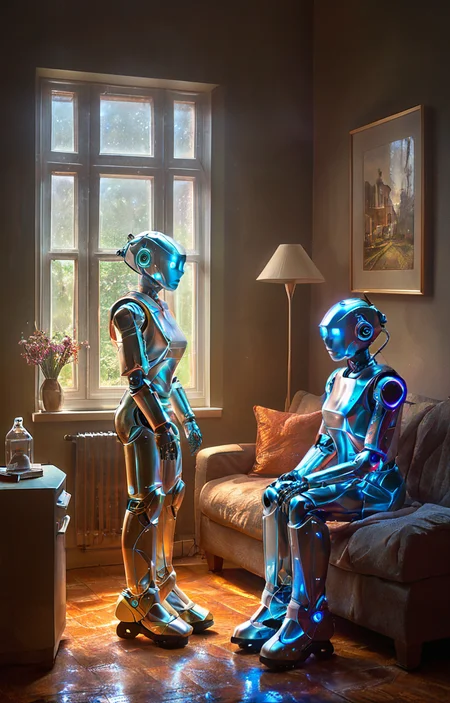 masterpiece,best quality,<lora:tbh34-sdxl:0.9>,illustration, portrait of Housework robots