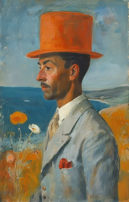 masterpiece,best quality,<lora:tbh241-sdxl:0.9>,illustration,style of Winifred Nicholson portrait of noble man
