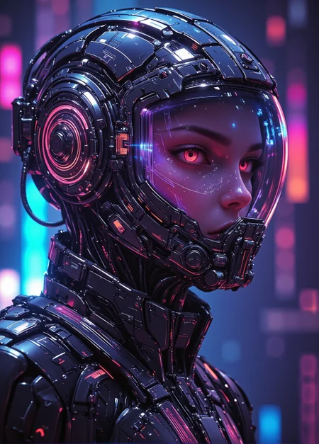<lora:ck-Sci-Fi-Concepts:0.5>, a cyberpunk humanoid woman with a shiny reflective glas mask, intricate shiny mechanical neon color high tech components visible on her space suit, neonpunk, looking mysteriously at the camera, direct eye contact. a scanner scans the viewer, jjabrams lens flare, light effects, hunter, dutch angle shot.
floating in a space nebula, nistyle
<lora:flux.1_lora_flyway_Epic-detail_v2:0.6>
<lora:CPA:0.5>
<lora:test2:0.3>
<lora:Anime v1.3:0.2>
<lora:ck-Neurocore-Realistic-Cyborgs:0.2>
<lora:OB玻璃手工灯艺术:0.5>