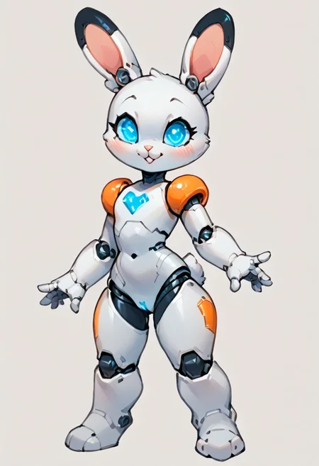 score_9, score_8_up, female, rabbit, robofur_anthro, robotic, sexy, digital art, highly detailed, zPDXL