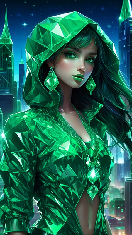 greengemix girl in night city<lora:greengemix:1>