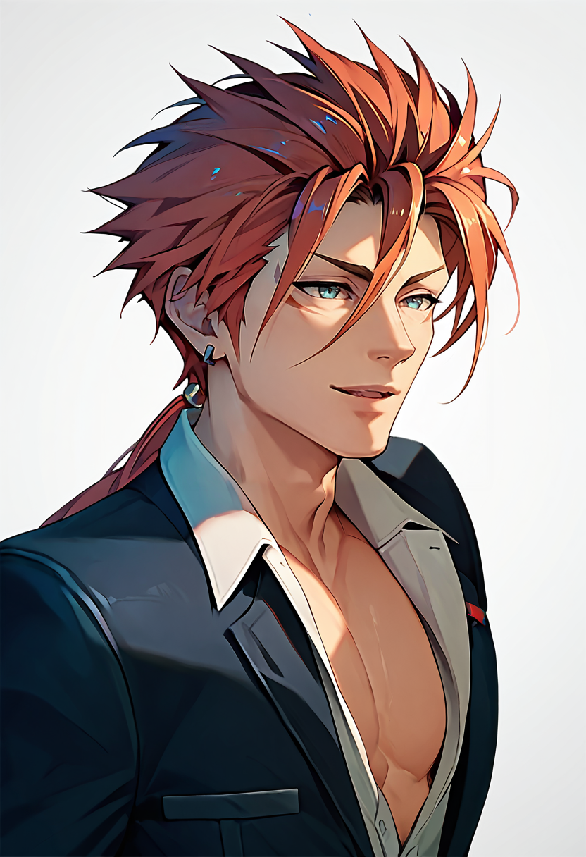 score_9, score_8_up, score_7_up, (masterpiece:1.2), (best quality:1.3), reno_ff7, 1boy, solo, male focus