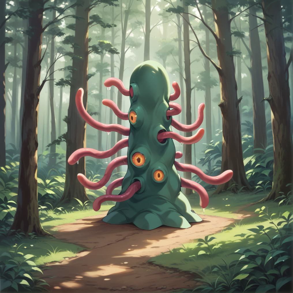 score_9, score_8_up, score_7_up, masterpiece, high quality, , ultra detail, ultra quality, 8k,, motion line , motion blur
in forest, no human, roper, roper with one eye, tentacles <lora:bnroper:1>