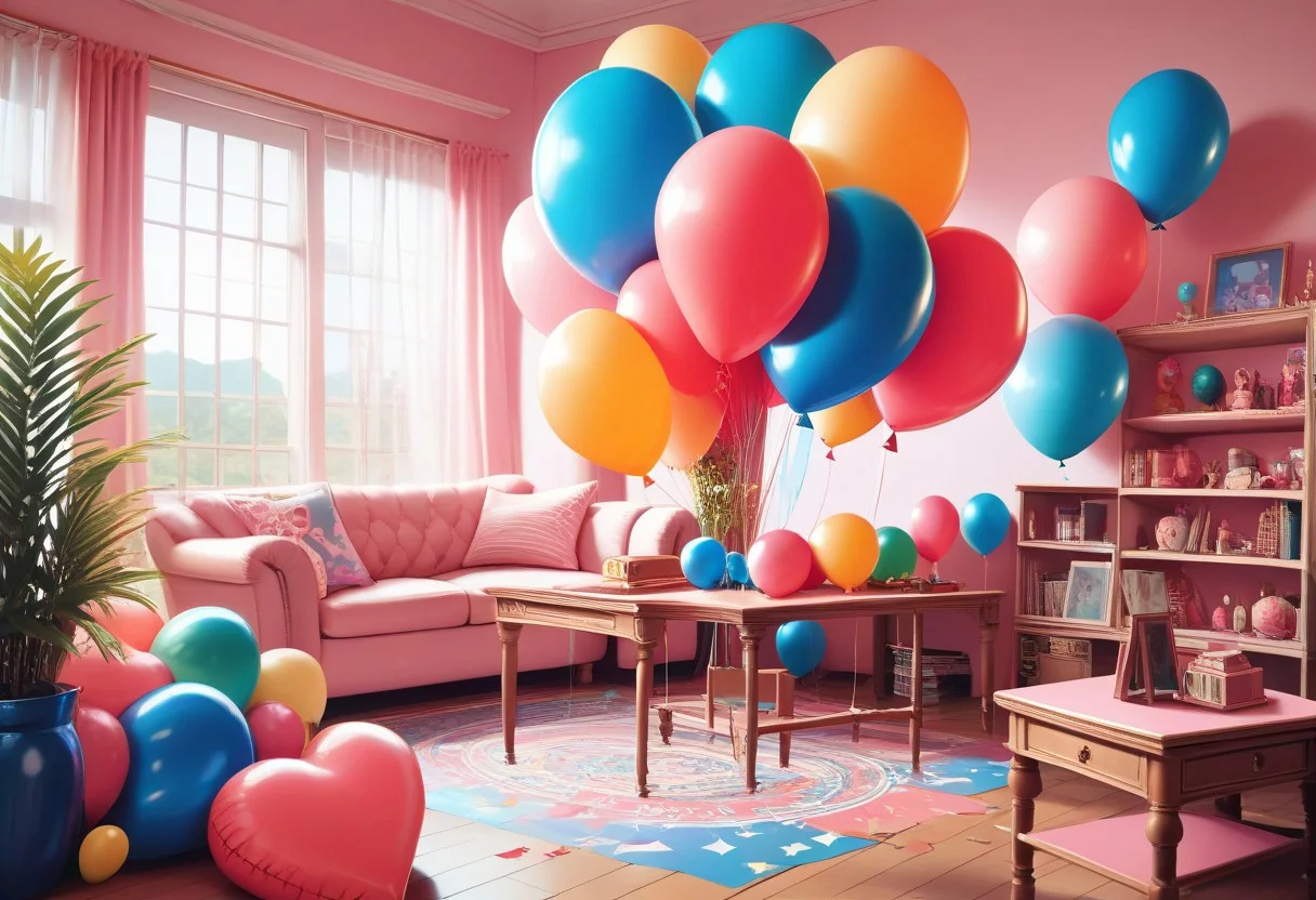 (masterpiece), (score_9, score_8_up, score_7_up,source_anime), best quality, ultra-detailed,24K, illustration, (Uncorrected), CG, 
Latex, 
Multiple balloons, huge balloon, 
cat balloon,