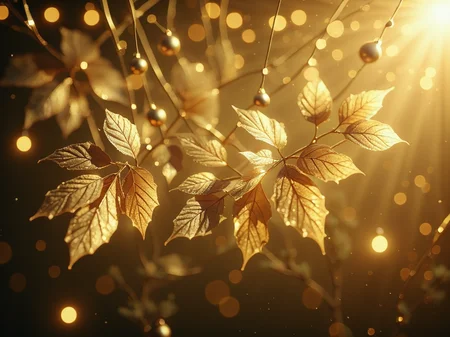 Animal Christmas,
An oak leaf transitions from vibrant green to deep russet, gently floating on a breeze. Golden lights and bokeh effects create a magical, dreamy background. Soft, diffused sunlight filters through, casting a warm, ethereal glow. The scene is framed with subtle film grain and a golden-hued color grade, reminiscent of a Wes Anderson film.
<lora:Animal_Christmas:1>
