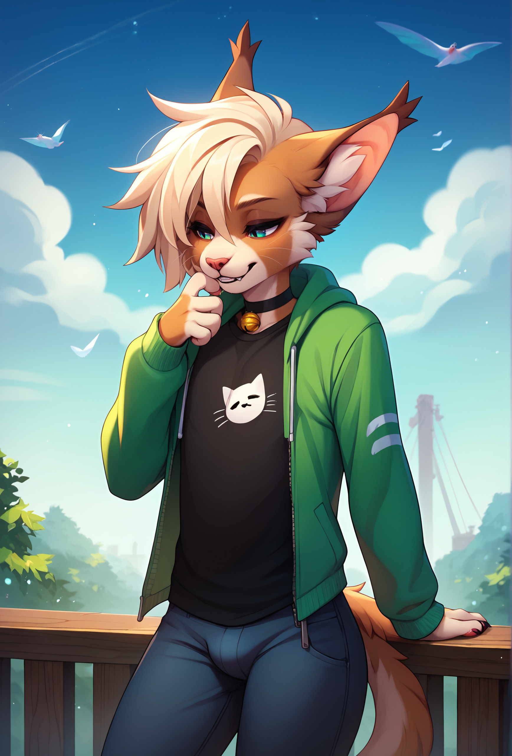 score_9, score_8_up, score_7_up, score_6_up, score_5_up, score_4_up, <lora:fluffkevlar_style_ponyXL_v1:1.0>, rating_safe,
1boy, cat, furry, anthro, femboy