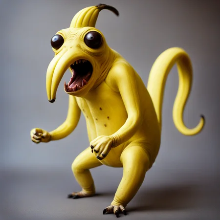 <lora:fx-monsters-xl-mrey-nocap:1> banana creature