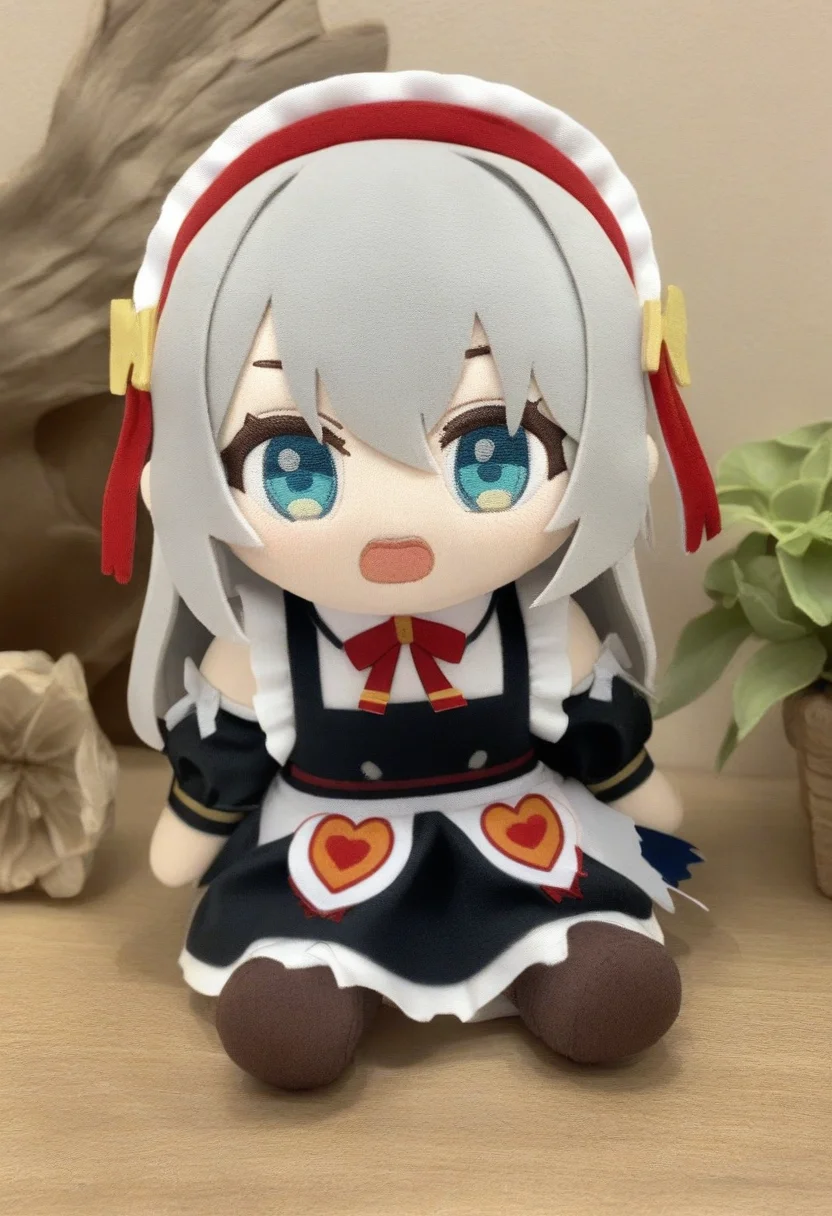 1girl,sincos, ningen mame, toosaka asagi,solo,medium breasts,20yo,maid,maid headdress,
character doll, chibi, sitting, full body, <lora:characterdoll_XL_v1:0.9>
from above, wide shot, looking to the side, silver hair, white eyes,troubled eyebrows, mountain, open mouth, french hair,,
best quality, very aesthetic, absurdres