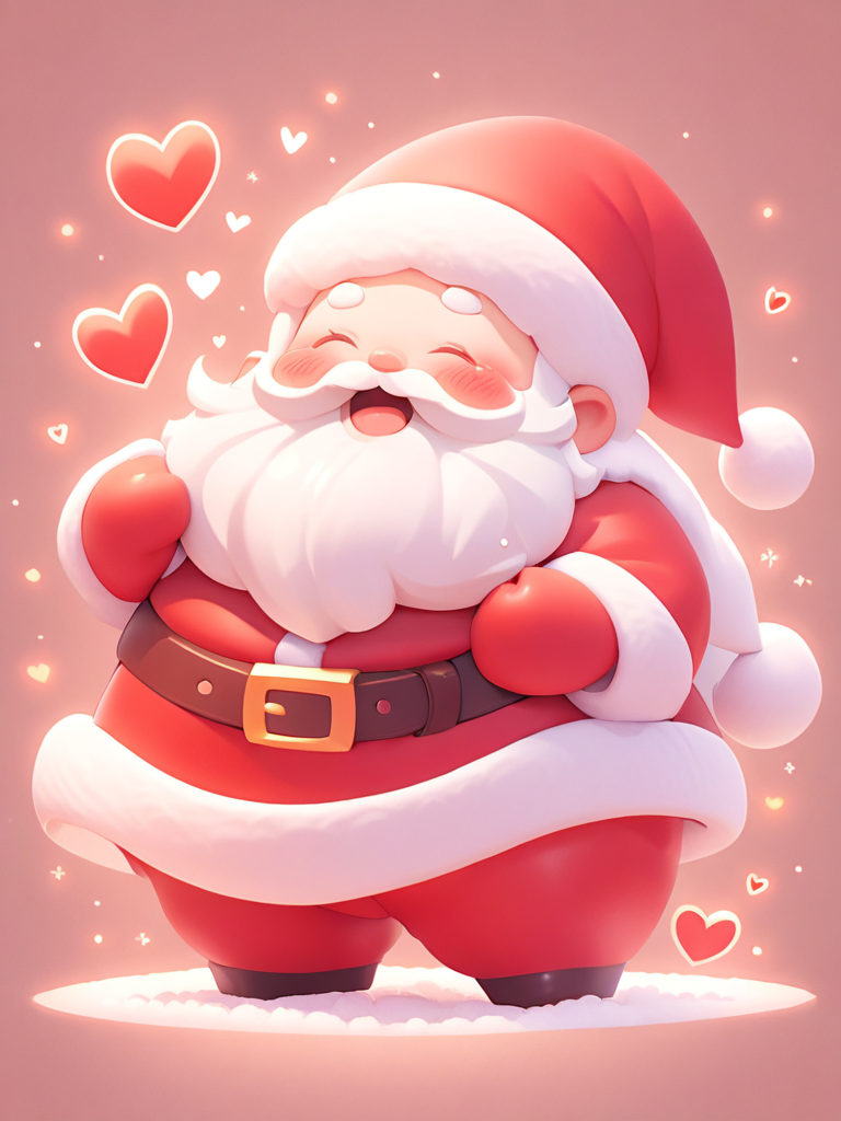 <lora:å£è¯èäºº:1>,(\sheng dan lao ren\),santa hat, heart, solo, blush, open mouth, closed eyes, mustache, santa costume, belt, 1boy, smile, standing, christmas, full body, red headwear, beard, fur trim, male focus