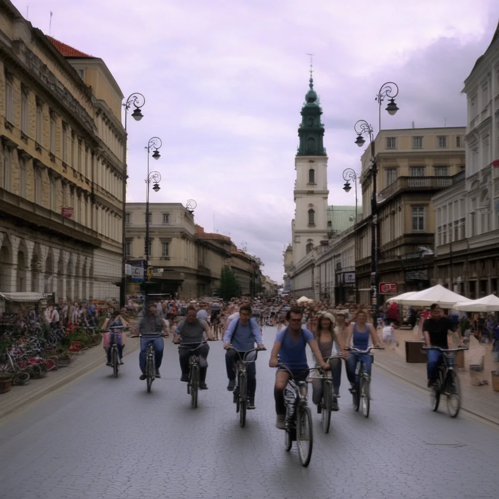 street, road sign, road, outdoors, oldtown, cloud, ground vehicle, Crowded, bicycle, sign