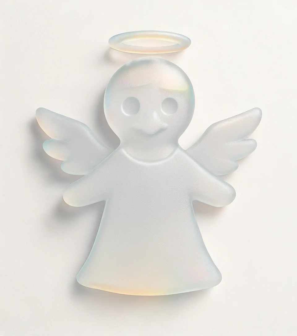 masterpiece, best quality, amazing quality, <lora:Frosted_glass_Buns:1> fr0st, simple background, no humans,  angel, masterpiece, best quality, amazing quality