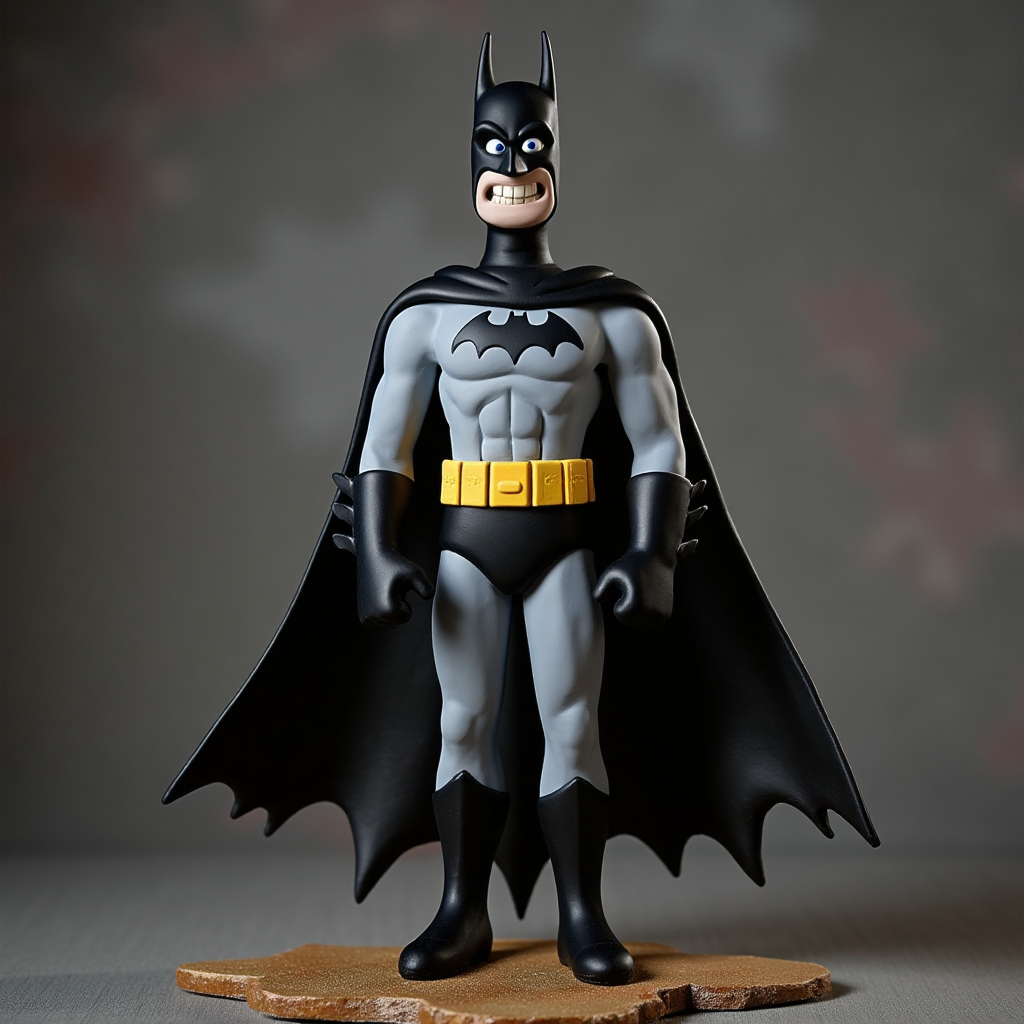 a claymation model of batman