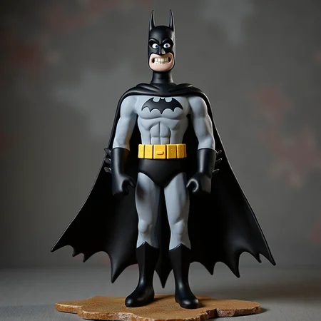a claymation model of batman