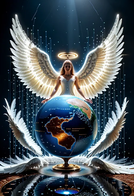 score_9, score_8_up, score_7_up, score_6_up, derpibooru_p_95, 
codeandigital, matrix, matrix codes, ai, ai consciousness, digital world, digital, science fiction, 
(a angel is the most beautiful of the digital ones, opening his wings over AI globe.:2.2)  
  bamboo, old, circuit, halo, rain, digital consciousness, digital waves, holographic interface,  retro artstyle, blue background, atmosphere, color, epic, grand, fine detail, cinematic, sharp focus, highly detailed, clear, nice composition, glowing, symmetry, perfect, coherent, aesthetic, great colors, beautiful, elegant, intricate, complex, artistic, cute, adorable, enhanced, colorful