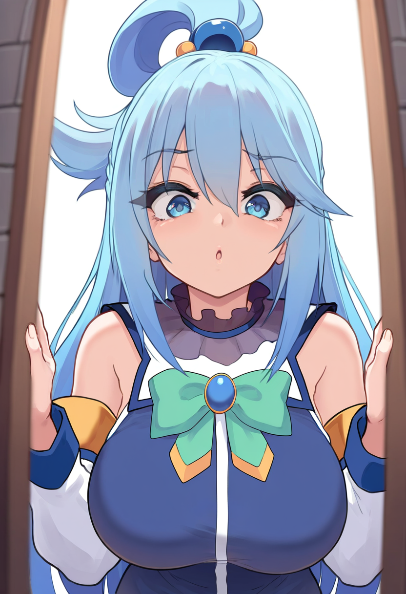 1girl,aqua /(konosuba/),very awa,masterpiece,best quality,amazing quality,very aesthetic,absurdres,sensitive,newest,
<lora:kazuill:1>