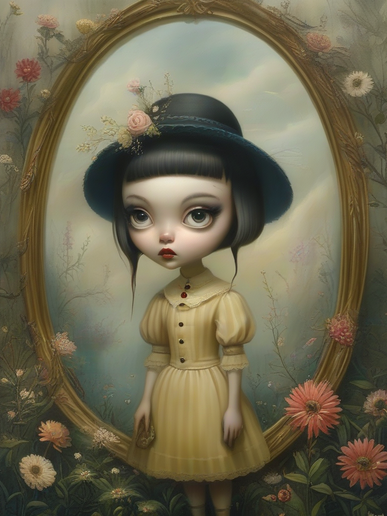 masterpiece,best quality,portrait of boy,Style of Mark Ryden,digital painting,<lora:tbh76-sdxl:1>,