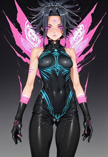 score_9, score_8_up, score_7_up, Bioluminescent nymph, youthful appearance, fresh-faced, vibrant energy, smooth skin, lithe figure, defined features, graceful silhouette, subtle curves, toned physique, quantum state flux, Holographic projection clothing, light construct garments, rating_explicit,(incredibly detailed:1.2), masterpiece, flat color, HappoubiJP, petite, comistylepdxl, sinozick style
