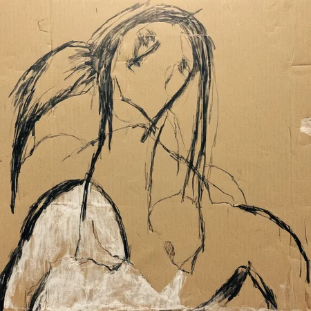 <lora:SDXL_Cardboard_drawings_Sa_May_V4:1> Cardboard drawings a woman