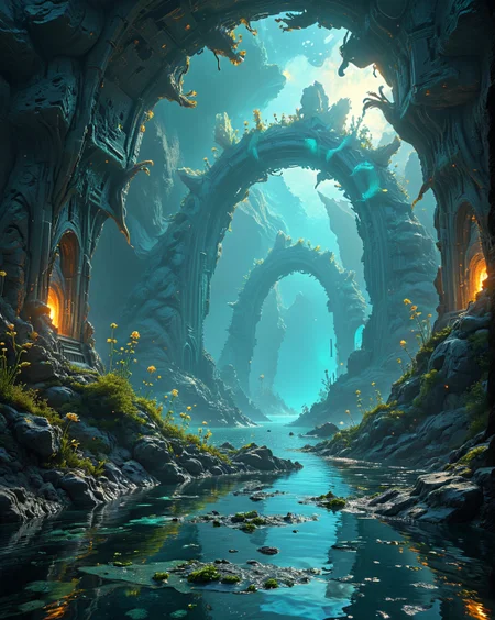 obsidian-shard archive with spiral chambers glowing with bioluminescent algae, Organic chitin scales, fusion-reactor power hubs in acid-lake archipelago, Art Deco arches with Cambrian organic forms style, __LandscapeBiomechanicalBaroque/atmospheric_effects__,
<lora:extremely_detailed:0.3> extremely detailed,
<lora:Flux-XL_Scenery:0.35> flux-scenery,
<lora:add-detail-xl:0.35>,
<lora:DetailMaximizer:0.2>,
<lora:MidjourneyV6.1:0.65> midjourneyv6.1,
<lora:Dream Scenery XL:0.7> Dream Scenery,
detailxl