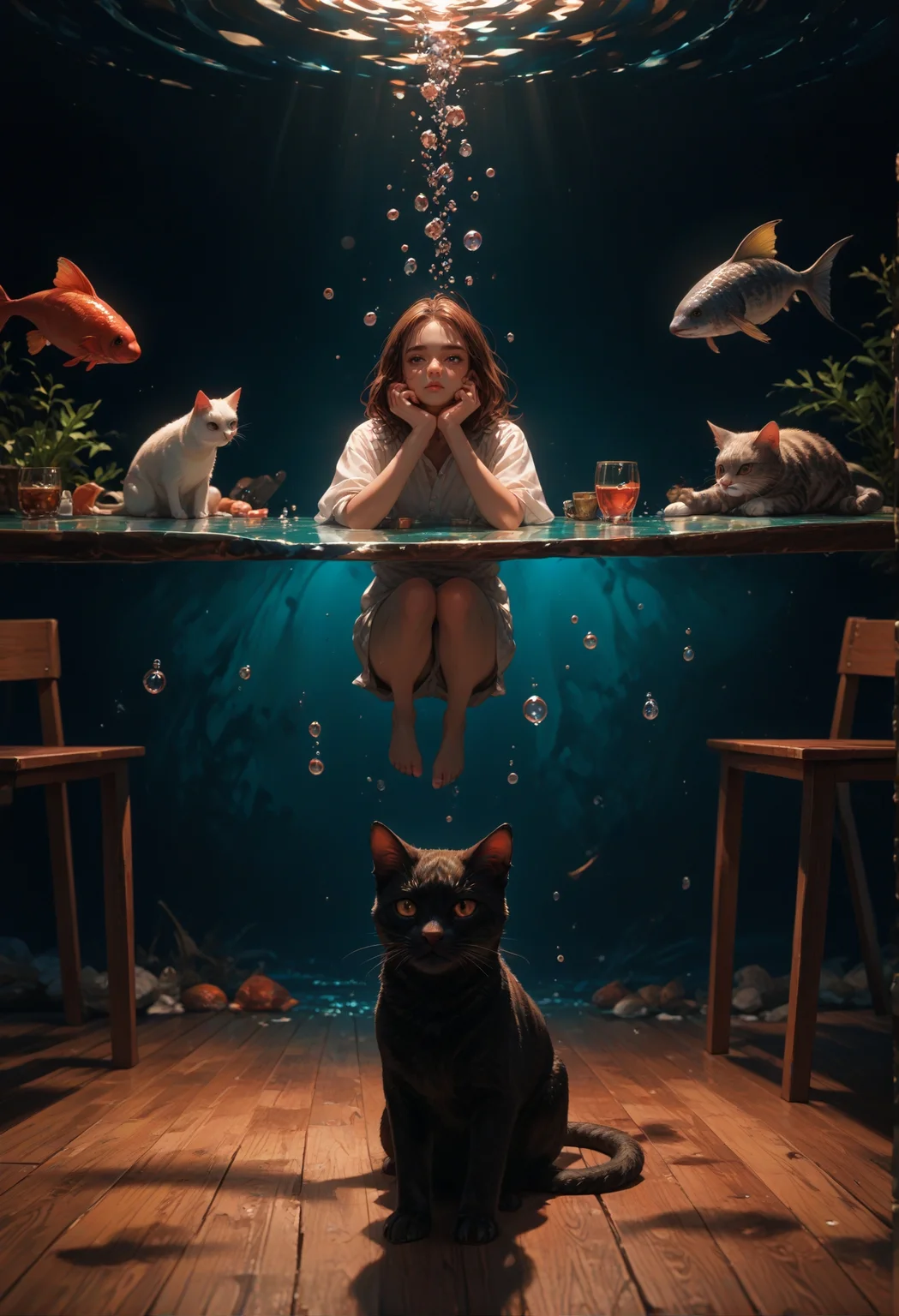score_9,score_8_up,score_7_up,embedding:zPDXL2, film grain,Cinematic Lighting, Expressiveh,th3rm4l,colorful, , sitting, water, cup, no humans, animal, border, table, cat, alcohol, drinking glass, fish, bubble, underwater, air bubble, surreal<lora:增强\(收藏)\sdxl_lightning_8step_lora.safetensors:1.0:1.0> <lora:增强\(收藏)\Expressive_H-000001.safetensors:0.4:0.4> <lora:增强\(收藏)\Hands XL 4.safetensors:1.0:1.0> <lora:增强\(收藏)\glowneon_xl_v1.safetensors:0.5:0.5> <lora:extremely detailed (no trigger).safetensors:1.0:1.0> <lora:Vixon\(收藏)\Vixon's Pony Styles Thermal.safetensors:0.4:0.4> <lora:增强\(收藏)\sinfully_stylish_PONY_0.2.safetensors:0.4:0.4>