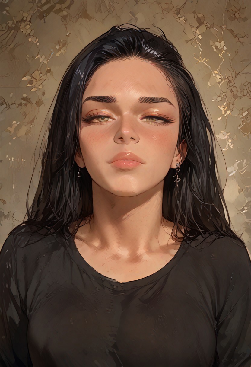 embedding:urn:air:sd1:embedding:civitai:222256@250708, score_9, score_8_up, score_8. score_9, score_8_up, score_7_up, score_6_up, masterpiece, 4k, high quality, (best quality:1.1),
(score_9, score_8_up:1.1),
1girl, solo, black hair, long hair, undercut