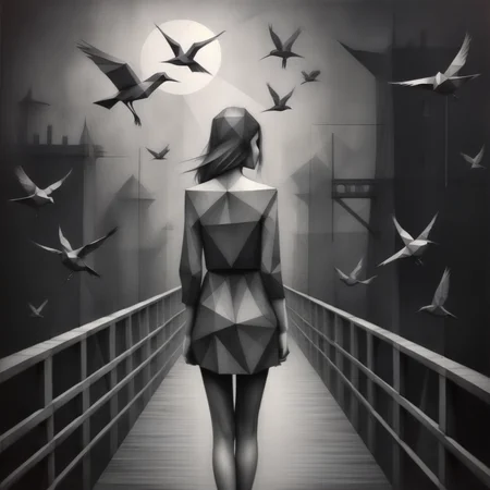 gformix geometric sketch girl on the bridge birds, dark atmosphere
<lora:gformix:0.8>