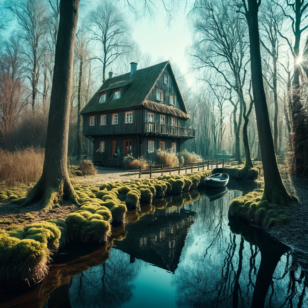 (((In a forest with Spreewald Biosphere Reserve in the background))), Surreal Dreamscape, Muted Tones, 4k Intricate Detail, Shot on Olympus, 90mm photo, Soft Focus, Dreamlike Quality, Letterbox, Otherworldly, Whimsical, Grainy, Soft Texture, High Key Photography, Soft Lighting, Surreal Feel, Dreamy Ambiance, Emphasizing Imagination, Creating Wonder, Evoking Dreams, Visual Fantasy, Artistic Technique, Soft Lighting, Dreamlike Concept, Imaginative Styling, Surreal Visual, Dreamy Story, Intricate Surrealism, Fantasy Landscape, Editorial Dream, Gentle Lighting, Dream Emotion, Imaginative Creativity <lora:add-detail-xl:2> <lora:Cosine_freck:1>
