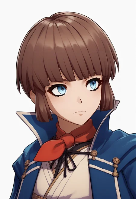 score_9, score_8_up, score_7_up, source_anime, 1girl, solo, <lora:zs_EngagePortraitsXL:1> engageportraits, portrait, white background ADDCOMM
<lora:zs_IsabeauXL:1> isabeausmtiv, brown hair, short hair, blunt bangs, neckerchief, blue cape, dress