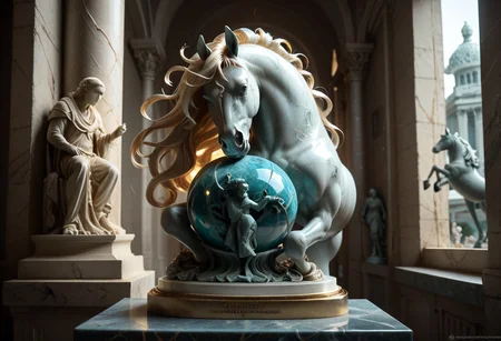 score_9, score_8_up, score_7_up, score_6_up, horse Marbleized as a statue ,
break,
looking at viewer, (front view),