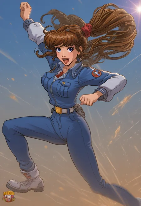 happy girl, ((random_combat_action_pose)), (4K4BUR5TYL3)