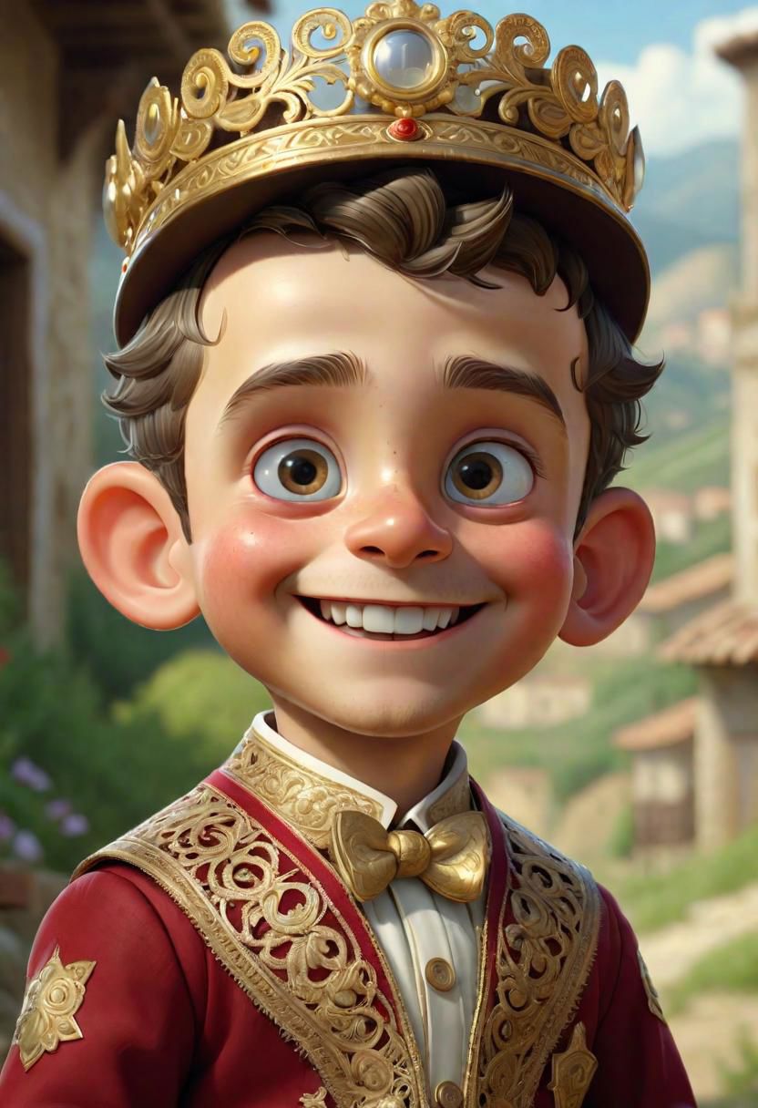 (((masterpiece:1.7))), (((randomly picked cute male child_1.8))), (smiling and happy:1.5),  (full-body shot:2), (traditional male costume of Calabria from Arbereshe Community), filigree, 8k, cartoon digital illustration, cute big pixar reflective eyes, unreal engine cinematic smooth, dreamlike, intricate detail, oil on canvas by Mark Ryden, golden ratio, perfect composition, UE5, trending on artstation and cgsociety, soft natural volumetric cinematic perfect light, award-winning photograph, by Anno1313 art style, --chaos