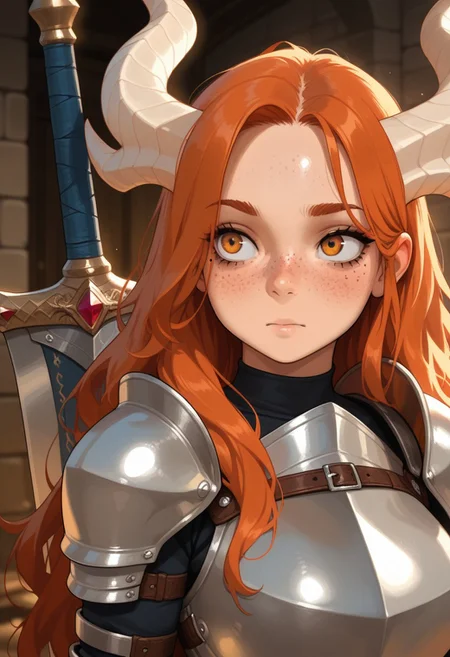 1girl, dragon knight, masterpiece, best quality, amazing quality, real skin, freckles, mole