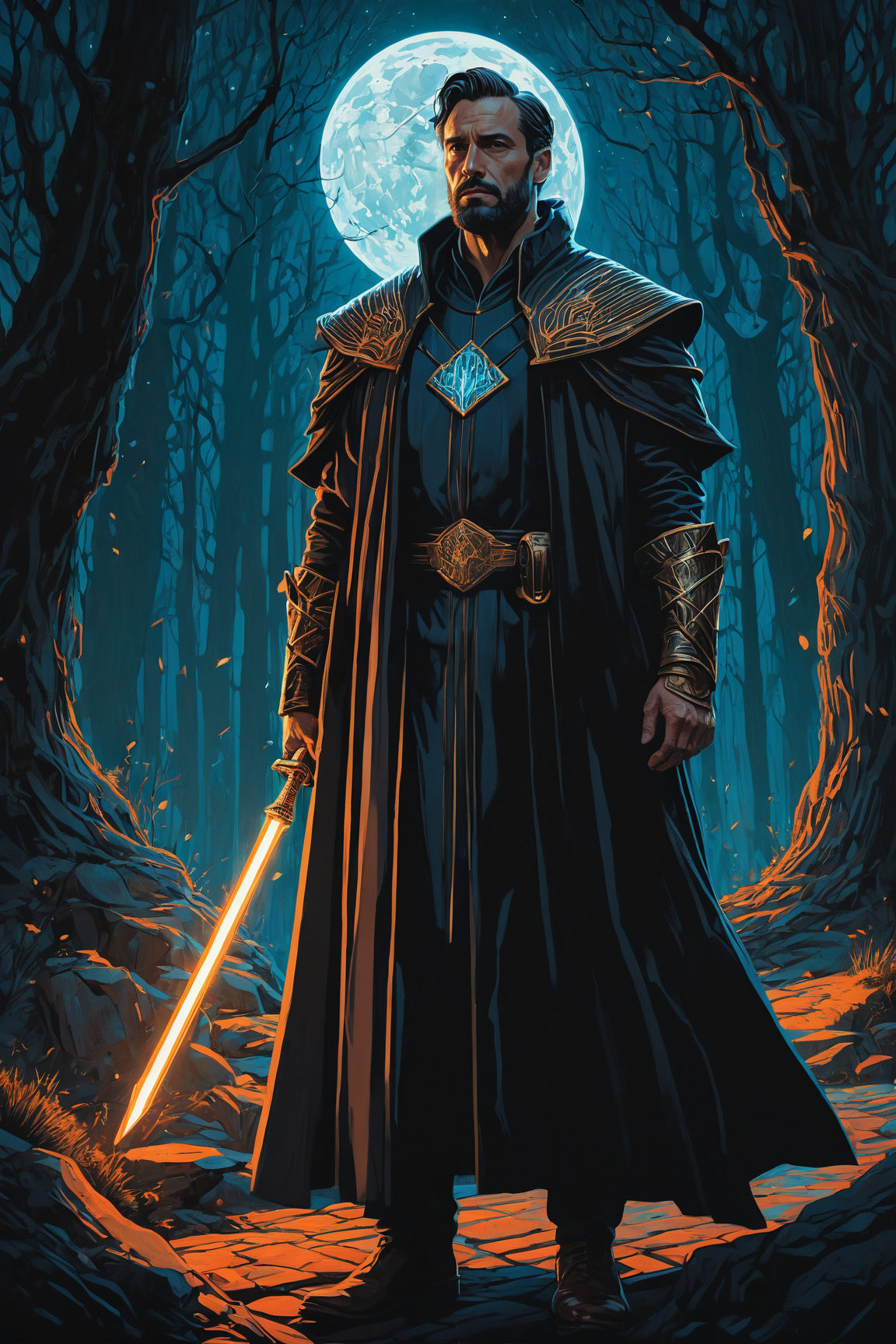by ( Petros Afshar  and ( Walter Percy Day  in the style of (( Becky Cloonan ))) and  Thomas Saliot ), digital oil pastel on canvas<lora:oil_pastel:1.00> of a cinematic photo <lora:juggernaut_cinematic:1.00>,   enchanted high fantasy fanciful cleric