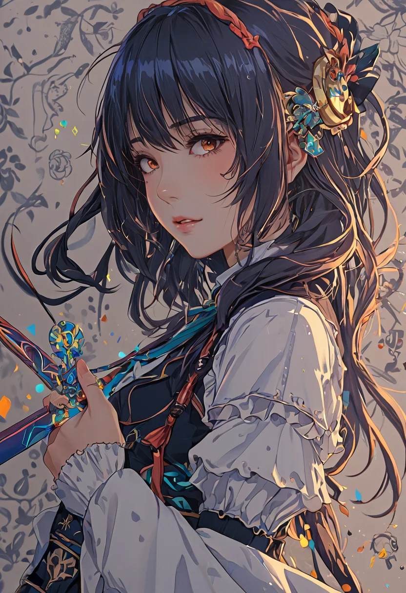 anime artwork <lora:RokuFantasy:1>,R0k0F3nt3sy,1girl,solo,fantasy art, . anime style, key visual, vibrant, studio anime, highly detailed