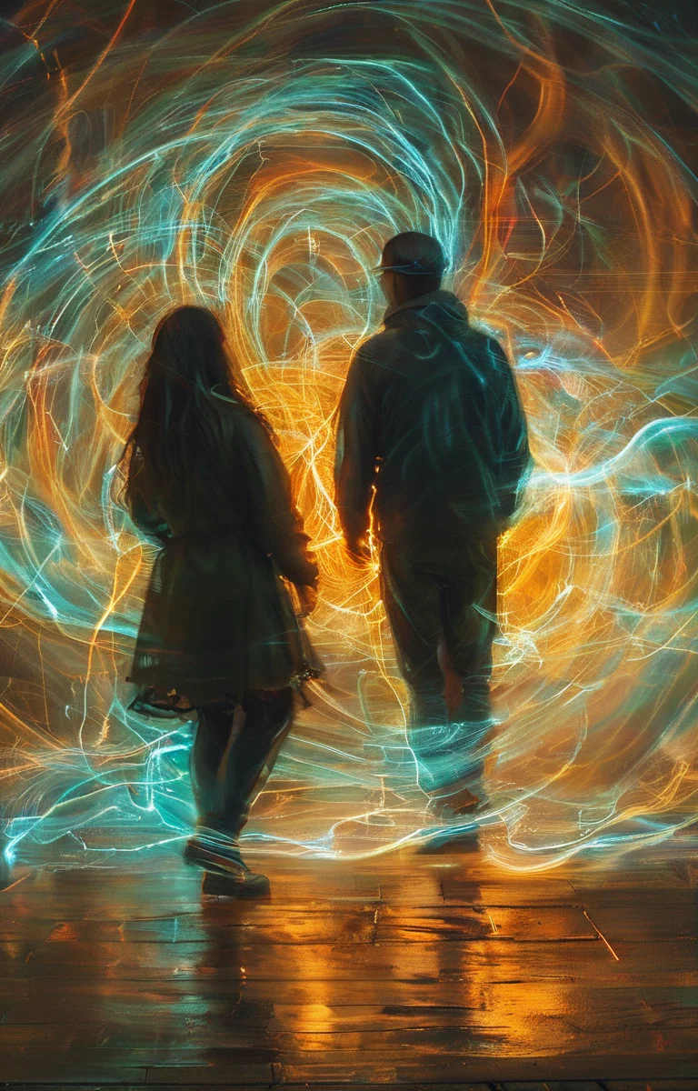 masterpiece,best quality,<lora:tbh247-sdxl:0.9>,illustration,style of Light painting portrait of family