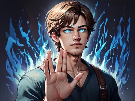 score_9, score_8_up, score_7_up, score_6_up, score_5_up, score_4_up, BREAK source_anime,
LiveLongandProsper,1boy,solo,,looking at viewer,pose2,
<lora:LiveLongandProsper-000009:1>,
<lora:Shaggy_Rogers3:0.6>, blue glowing energy eyes, brown hair, shirt,100% power level,ultra instinct mode,blue flame aura around body,