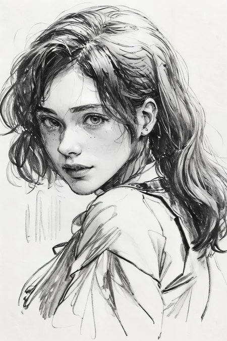 best quality, masterpiece, monochrome, traditional media, sketch, ACUElise,  <lora:Sketch_20230919203655:0.7> <lora:ACUElise:0.9>