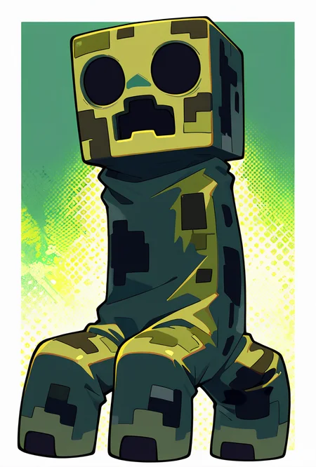 <lora:crpr-08:1>, crpr, no humans, full body, pokemon (creature), open mouth, green skin, black eyes, green background, no pupils, black mouth, green patches, camo skin,, masterpiece, best quality, amazing quality, very aesthetic, absurdres, newest,, upper body, halftone effect, white borders, abstract background:1.2,