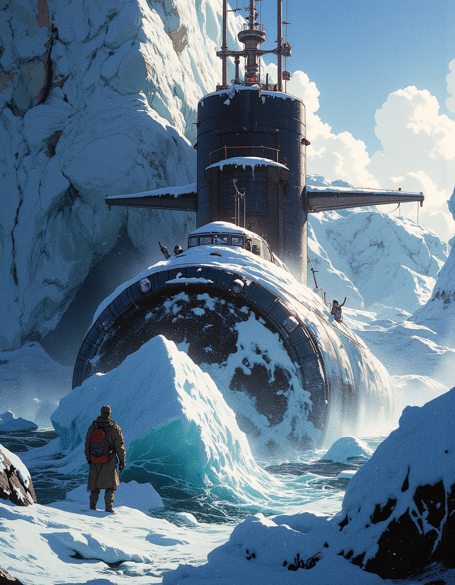 masterpiece, The Arctic. A huge submarine. It floats out from under the ice, breaking through the thick white ice. Blocks of ice rise, ice breaks, snow and splashes of water fly up, the huge captain's cabin of the submarine rises above the endless snowy surface of the Arctic Ocean. Epic., . In motion, expressively..

 
Depth of field, masterpiece., Hasselblad 500C camera, 20mm medium-format film. full body. An otherworldly atmosphere, Mysticism.


. (An otherworldly atmosphere).


mythp0rt, InCase Style. (in motion, blur in motion).

nigiex.   
.  

 
Depth of field, masterpiece., Hasselblad 500C camera, 20mm medium-format film. full body. An otherworldly atmosphere, Mysticism.




 (Depth of field), low saturation,detail. mythp0rt Stylish, charismatic.

(depth of field)
mythp0rt,

nigiex.  
















