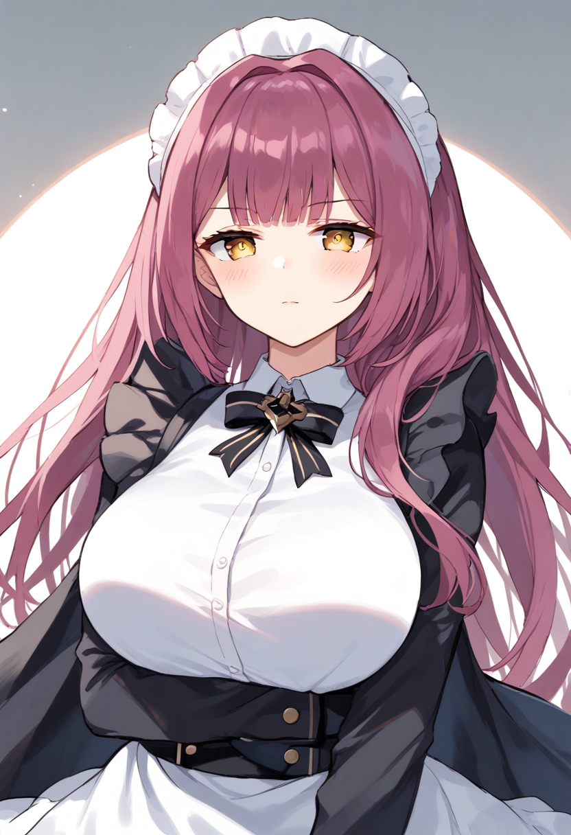 <lora:devonshire_XL-bf16-pony-v1:1> 1girl, devonshire_(azur_lane),maid, BREAK score_9, score_8_up, score_7_up, BREAK source_anime, best quality, masterpiece, uncensored,<lora:sdxl_lightning_4step_lora:1>(clear eyes:1.2),rating_explicit,(4 finger:0.5),zPDXLpg
