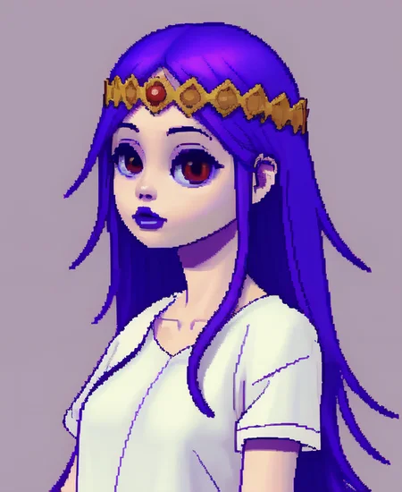 <lora:LCM_LoRA_Weights_SD15:1> 
<lora:oekakiDT:1> dreamertapir
1girl
mature female, 
oekaki
 <lora:HildaALBW:1> purple hair, purple lips, tiara, red eyes