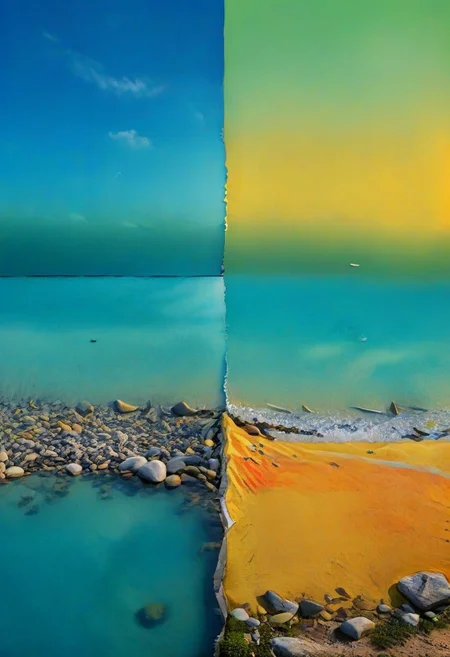 by Stephen Shore, by Christopher Balaskas, by Jerzy Duda-Gracz , aesthetic, harmonic, artistic, creative, esthetic, (peace of mind:1.4), collage, highly detailed and hyper surrealistic, perfect composition, harmonic colors, dramatic lighting