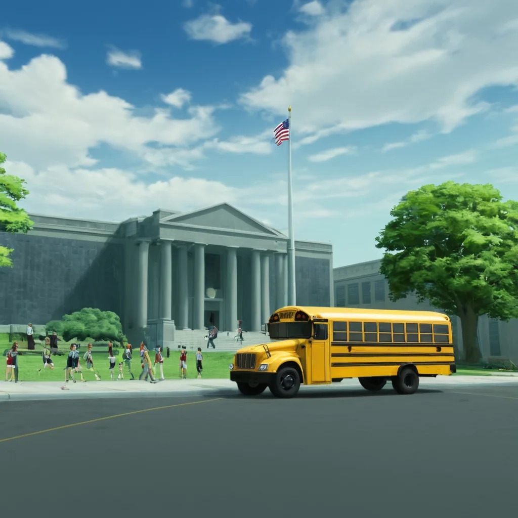 <lora:Invincible (TV series):0.7>
<lora:detailed:0.4> detailed
<lora:perfection style:0.4> perfect
<lora:PerfectEyesXL:0.4>
<lora:Unreal Engine style:0.4>
An animated cartoon cinematic motion picture of a school bus parked in front of a building,different people,different scenes,different picture,outdoors,sky,day,cloud,blue sky,no humans,ground vehicle,scenery,motor vehicle,flag,car,vehicle focus , cinematic color, detailed background, sharp, dramatic lighting, cinematic lighting, detailed, perfection, perfect, high quality, 8k resolution, Robert Kirkman style, Cory Walker style, animated tv series style, Invincible (TV series) style, Adult animation style, mature animation style