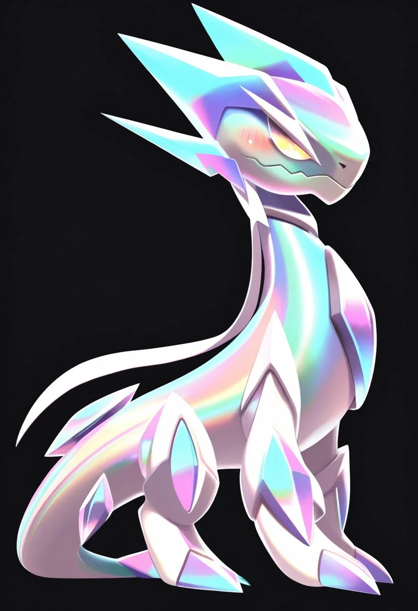 score_9, score_8_up, score_7_up,8k,(masterpiece,best quality)),best res,,good anatomy,cute,(sexy:1.3),ultra cute,,face,hot,female,smiling,extremely detailed face,4k,happy, upper body,,detailed eyes,beautiful,smiling,,cute,very cute,upper body,tall,arms,, blush, perfect lighting, hips, skinny,,tall female,prismadragon, solo, simple background, closed mouth, full body, yellow eyes, from side, pokemon (creature), no humans, glowing, black background, gem, claws, colored sclera, dragon, animal focus, yellow sclera, standing, outline
