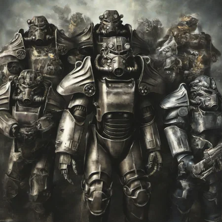 masterpice,high quality,
<lora:PE_PowerArmor:0.8> PEPowerArmor,
group photo,party,group selfie,rap album cover