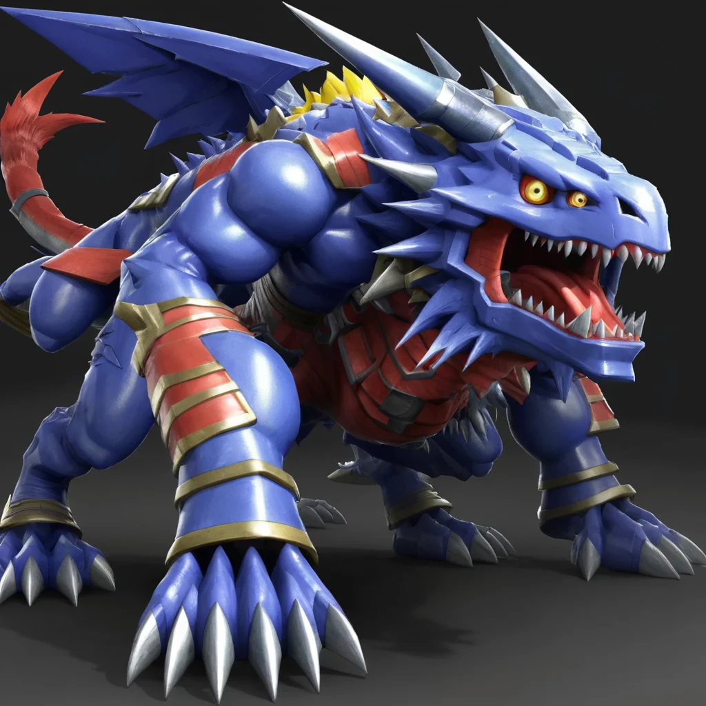 portrait of gigachad digimon ncrender, close-up,<lora:NewCenturyRenderXL:1>
