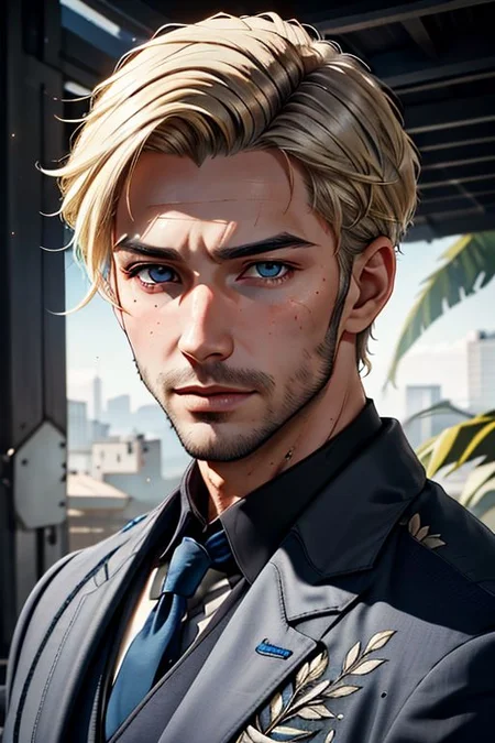Master piece, highest quality, highest possible OverallDetail, semirealistic, blue eyes,
Create an elder of a cultivator sect.
The character looks like he is in his late twenties or early thirties. He is handsome.
He has blond kempt short hair.
His eyes are blue. Detailed face.