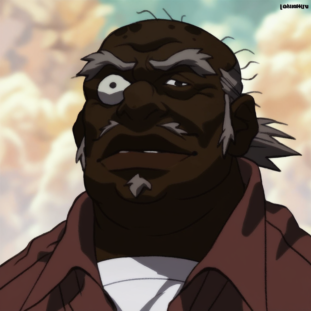 score_9_up, score_8_up, score_7_up, solo, 1boy, uncle_ruckus, fat, white shirt, jacket, portrait,